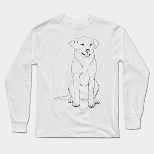 Golden Retriever Sketch Long Sleeve T-Shirt